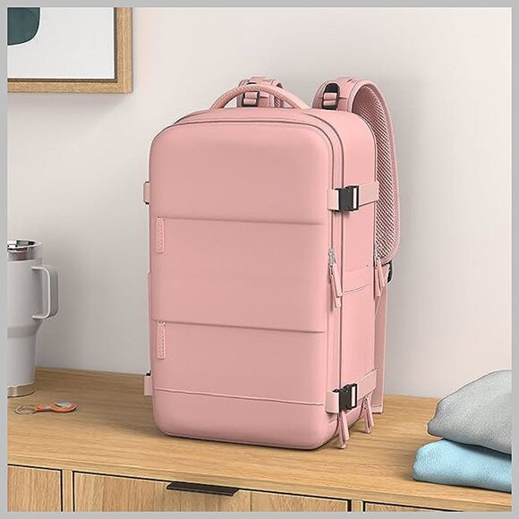 Large Travel Backpack For Women Men,Carry On Backpack,Hiking Backpack Pink - Picture 2 of 7